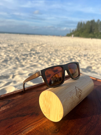 Bamboo Polarized lens Sunglasses Square Style