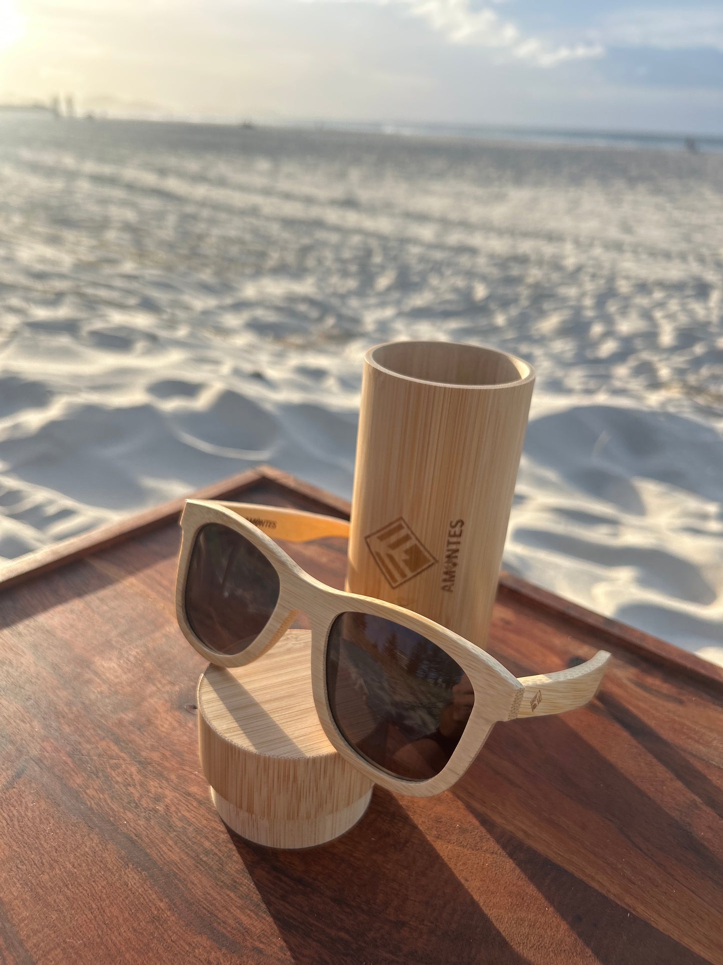 Bamboo Polarized lens Sunglasses Wayfarer Style