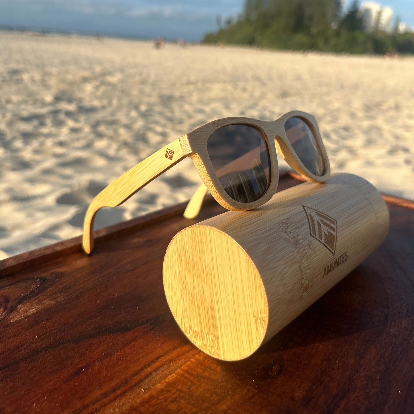 Bamboo Polarized lens Sunglasses Wayfarer Style