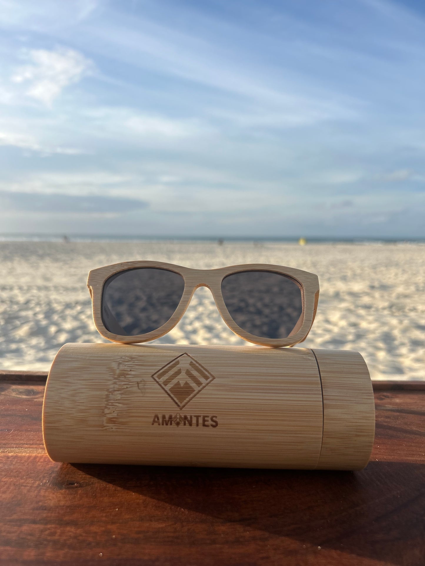 Bamboo Polarized lens Sunglasses Wayfarer Style