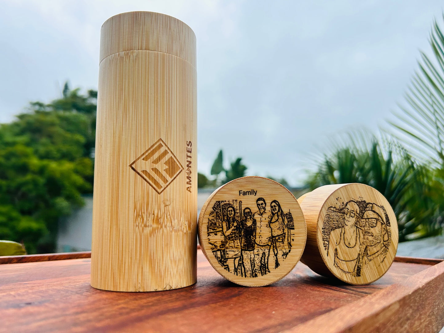 'Engraved your Bamboo case